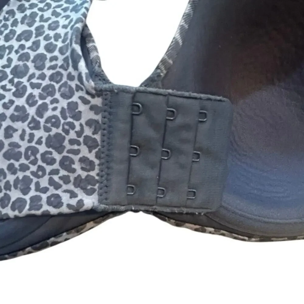Vanity Fair 75345 Leopard Print Full Coverage Bra 38C Underwire Gray